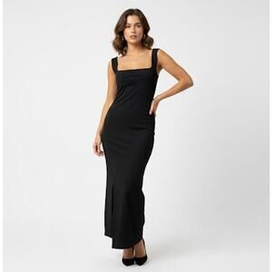 NWT Hello Molly Asymmetrical Thigh Split Little Black Dress LBD